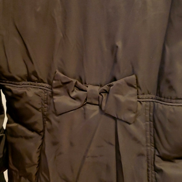 Soia & Kyo down / feather puffer winter coat. Black. L. Bow detail at the back. - Picture 7 of 16